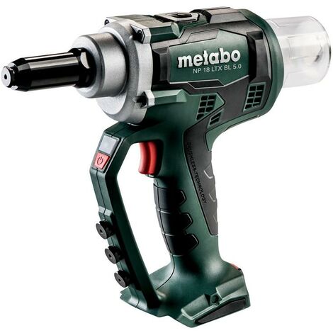 Metabo Pistolet à riveter sans fil NP 18 LTX BL 5.0, carton (sans batterie et chargeur) - 619002890