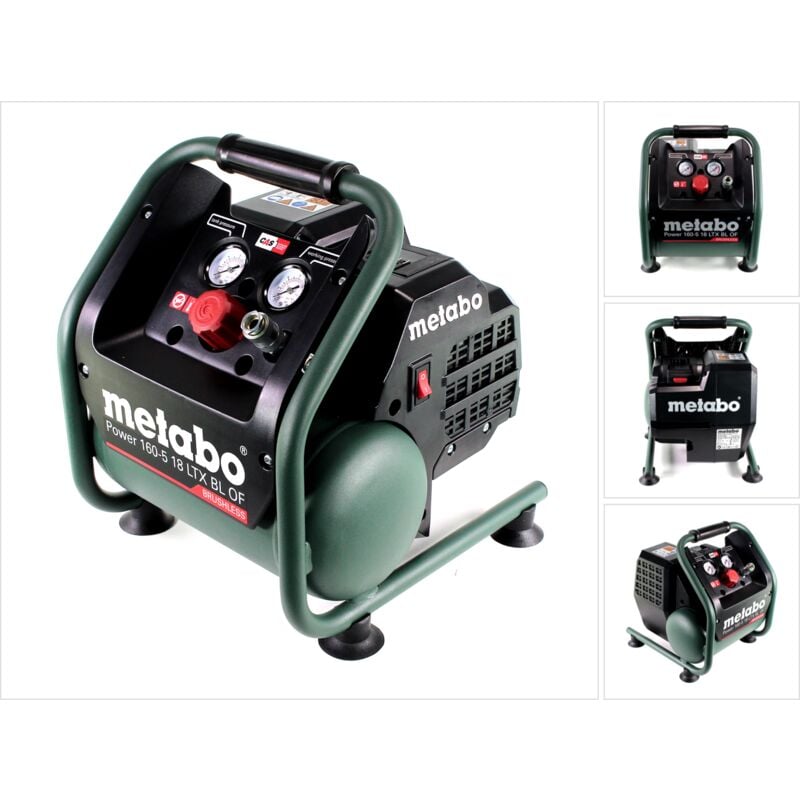 Metabo Power 160-5 18 LTX BL OF Compresseur sans fil 18 V, 8,0 bar, Brushless, solo - sans batterie, sans chargeur (601521850)
