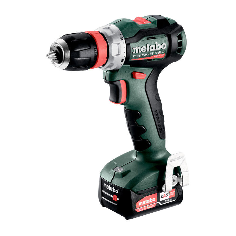 Image of Metabo - Akku-Bohrschrauber PowerMaxx bs 12 bl q, 12V 2x 2,0 Ah und Ladegerät in x 118