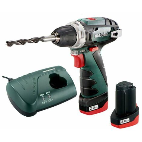 Metabo PowerMaxx BS Basic Taladro Atornillador 12 V Negro Verde