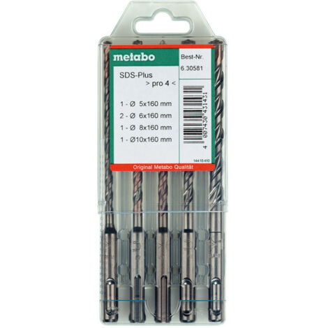 Metabo Pro 4-Bohrersatz SDS-plus 5-tlg.