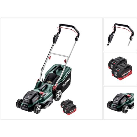 Metabo RM 36-18 LTX BL 36 Tondeuse à gazon sans fil 36 V (2x 18 V) LTX brushless + 2x Batteries rechargeable 10,0 Ah - sans chargeur