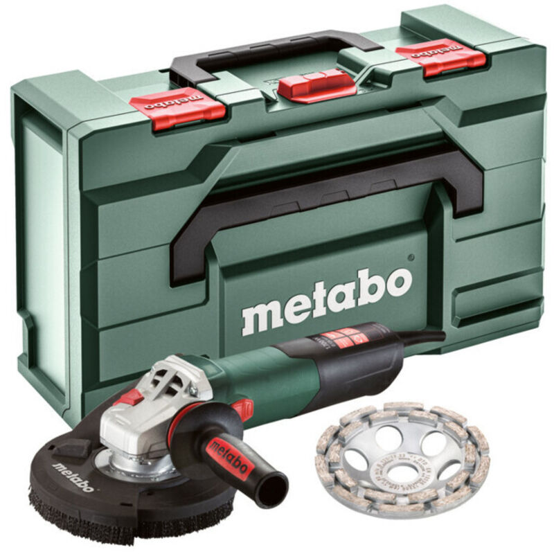 Meuleuse de rénovation rsev 17-125 - Coffret x + capot d'aspiration meule boisseau diamantée - Metabo