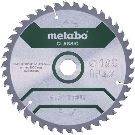 Metabo Sägeblatt "multi cut - classic", 165x2,2/1,4x20 Z42 FZ/TZ 5° /B