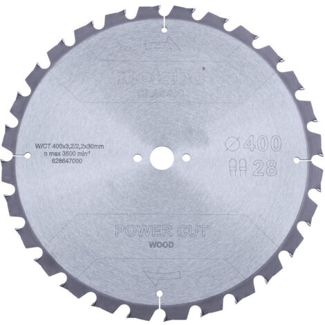 Metabo Sägeblatt "power cut wood - classic", 400x3,2/2,2x30 Z28 TZ 15° (628647000)