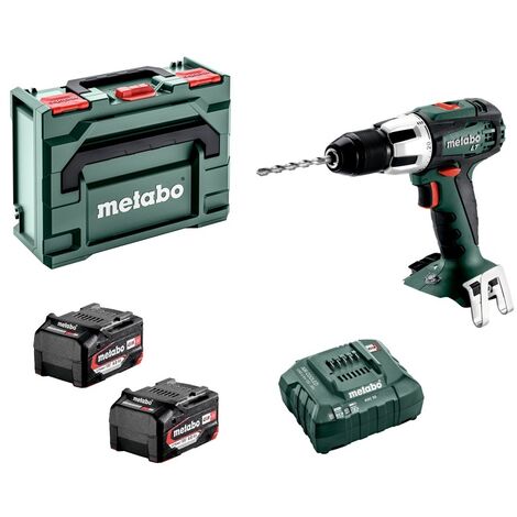 Metabo SB 18 LT Perceuse visseuse à percussion à batteries 18V Li-Ion (2x batterie 4.0Ah) dans coffret