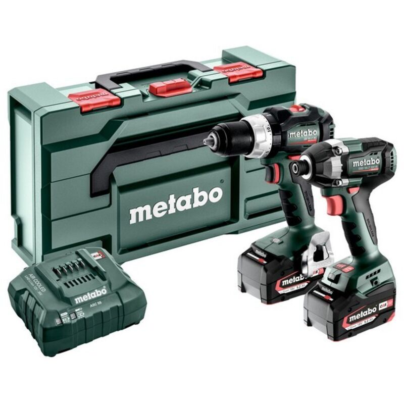 Perceuse Visseuse À Percussion Sans Fil Metabo SBLTBL+SSDLT200BL – 2 Batteries Chargeur Inclus