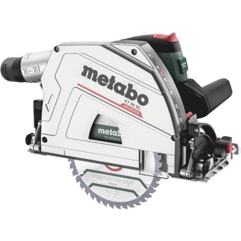 Metabo – Scie circulaire plongeante 1200W – Moteur Brushless – Profondeur de coupe 66mm – Vitesse réglable 2250-5000 tr/min – Compatible rails de guidage - KT 66 BL