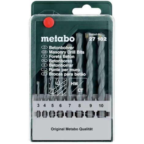 Metabo Serie punte classic per calcestruzzo, 8 pezzi (627182000)