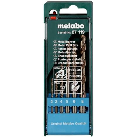 Metabo Serie punte per metalli HSS-Co, 6 pezzi (627119000)