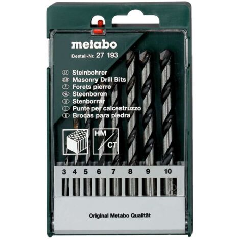 Metabo Serie punte per pietra, 8 pezzi - 627193000