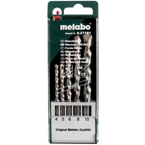 Metabo Serie punte pro per calcestruzzo, 5 pezzi - 627181000