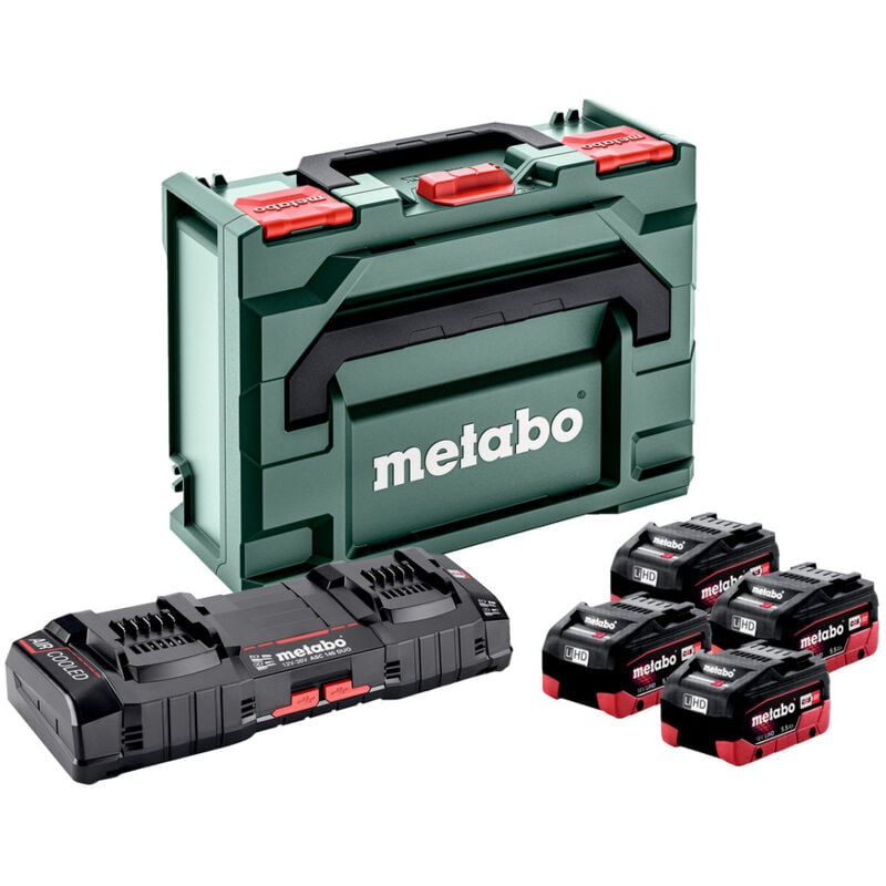 Metabo Kit de base 4x LiHD 5.5Ah ASC 145 DUO + metaBOX 145 (685180000)