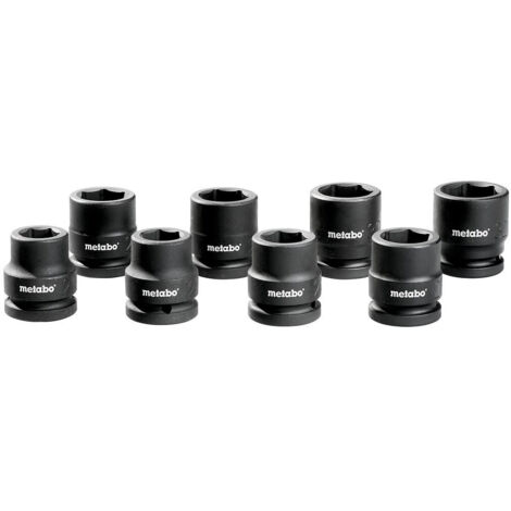 Metabo Set di chiavi a bussola, 8 pezzi, per avvitatori a percussione, 3/4 (628834000)
