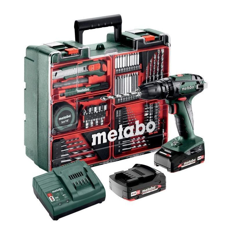 METABO Perceuse visseuse percu 18V 2Ah + 74 acc. SB18 set - 602245880