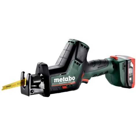 Metabo SSE 12V de scie alternative sans fil POWERMAXX 12 BL / 2x Batterie 4,0 Ah dans le coffre