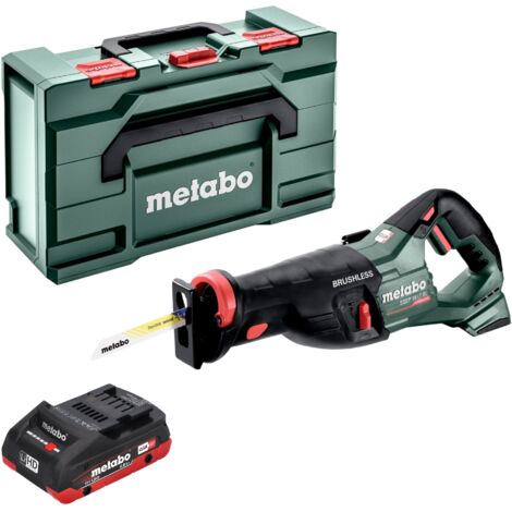 Metabo SSEP 18 LT BL Akku Säbelsäge 18 V 32 mm Brushless + 1x LiHD Akku 4,0 Ah + Metabox - ohne Ladegerät