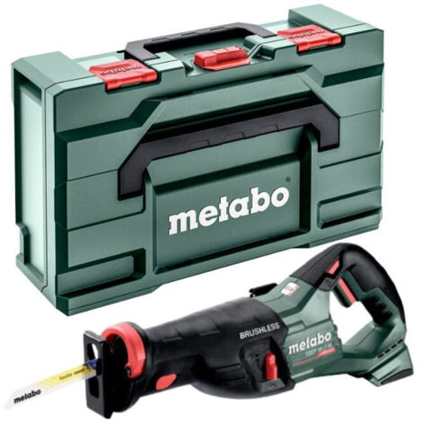 Scie sabre sans fil 18V – Moteur Brushless – Vitesse 0-3000 min-1 – Course 32 mm – Coffret metaBOX 165 L – 601617840