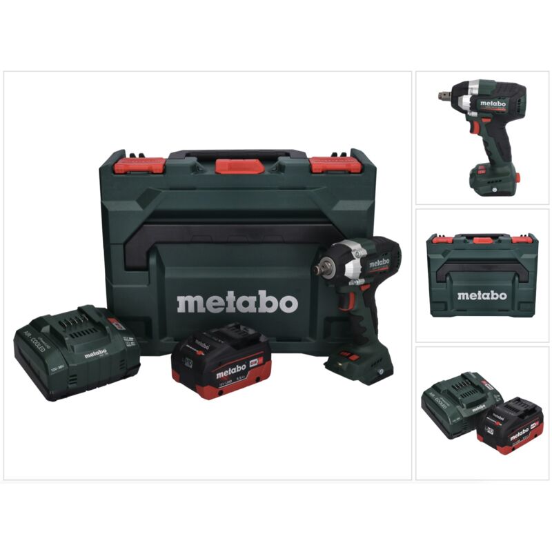 Ssw 18 lt 300 bl Visseuse à choc sans fil 18 v 300 Nm Brushless + 1x batterie 5,5 Ah + chargeur + x - Metabo