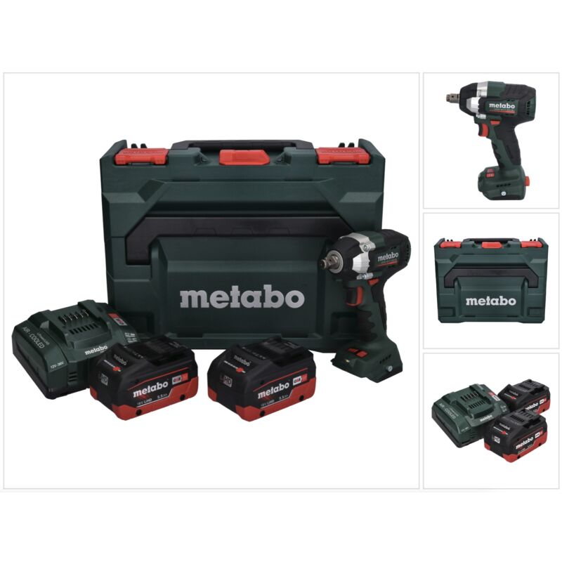 Ssw 18 lt 300 bl Visseuse à choc sans fil 18 v 300 Nm Brushless + 2x batterie 5,5 Ah + chargeur + x - Metabo
