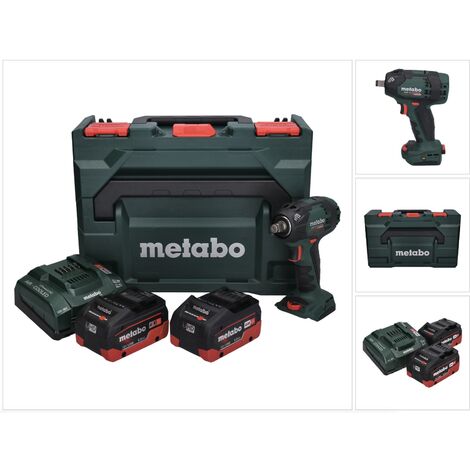 Metabo SSW 18 LTX 300 BL Akku Schlagschrauber 18 V 300 Nm 1/2" Brushless + 2x Akku 5,5 Ah + Ladegerät + metaBOX