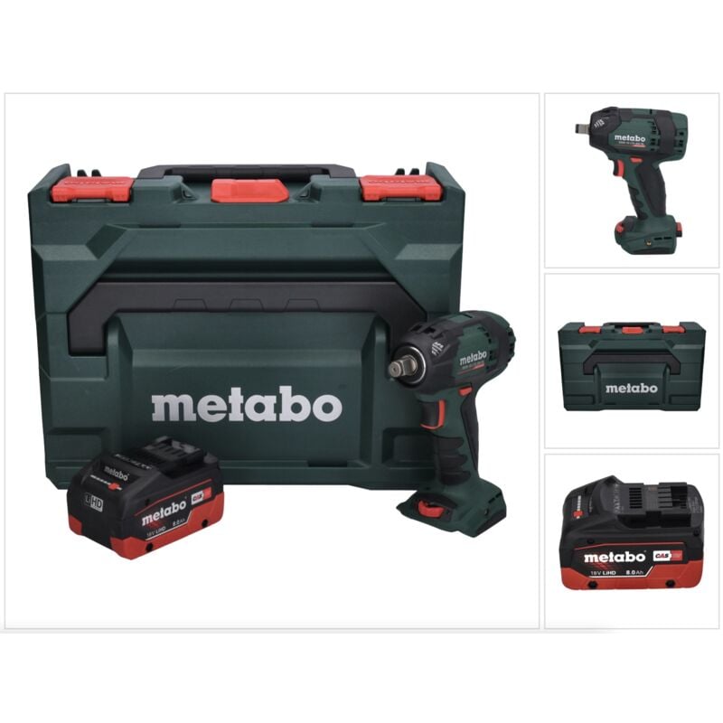 Ssw 18 ltx 300 bl Visseuse à percussion 300Nm 1/2' 18V Brushless + 1x Batterie 8,0Ah + Coffret - sans chargeur (602395840) - Metabo