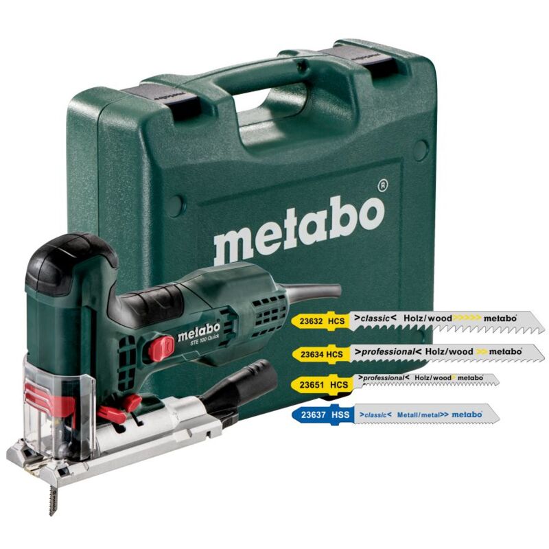 

Sierra de calar STE 100 Quick Set con estuche y hojas de sierra - Metabo