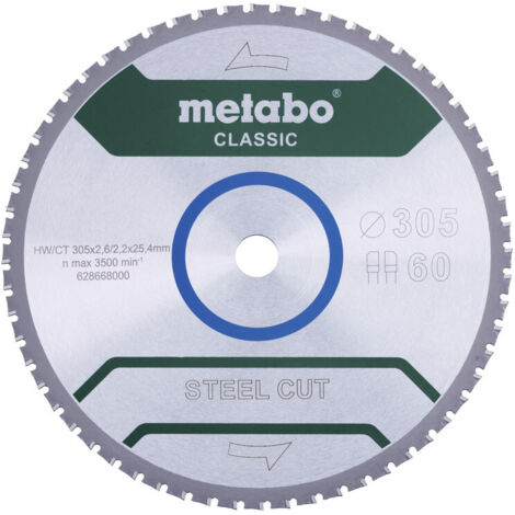 Metabo STEEL CUT CLASSIC 628668000 Kreissägeblatt 305 x 25.4 x 2.2 mm Zähneanzahl: 60 1 St.
