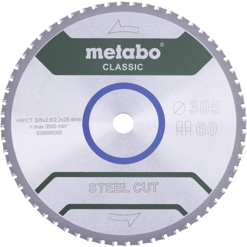 Lame de scie circulaire METABO Classic 165x1.6x20 mm 40 dents Utilisation universelle FZFAFZFA