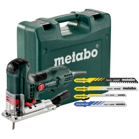 Metabo Stichsäge STE 100 Quick Set mit 20 Stichsägeblättern Kunststoffkoffer