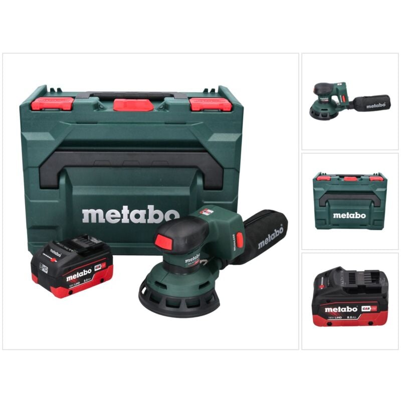 Image of Metabo - sxa 18 ltx 125 bl Levigatrice eccentrica a batteria 18 v 125 mm Brushless + 1x batteria 8,0 Ah + x - senza caricabatterie