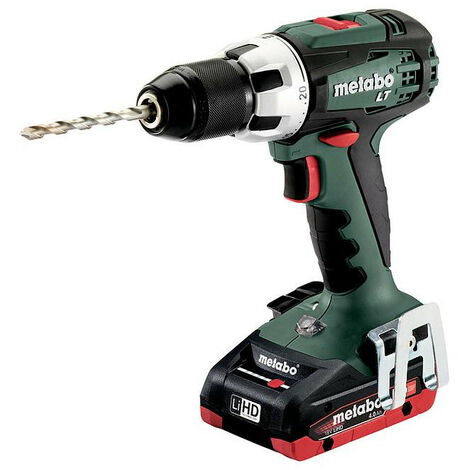 Metabo - Taladro atornillador 18 V LiHD 2x 4,0 Ah 60 Nm 38 mm con husillo hexagonal - BS 18 LT