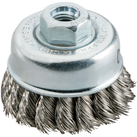 Metabo Topfbürste 65x0,35 mm/ 5/8", Edelstahldraht, gezopt, rostfrei, Drahtstärke 0,35