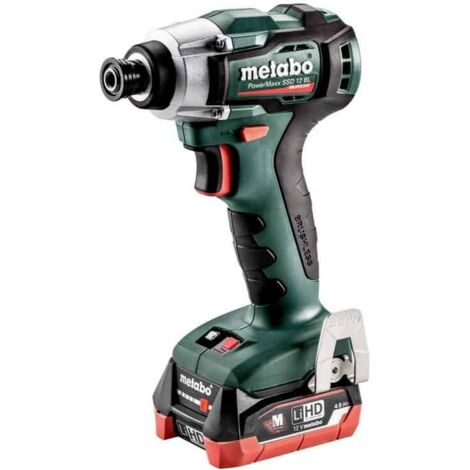 METABO Visseuse à choc 12V 4Ah - PowerMaxx SSD 12 BL - 601115800