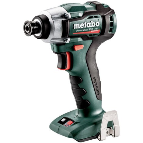 Metabo Visseuse à choc sans fil 12V PowerMaxx SSD12BL sans batterie, sans chargeur, en coffret