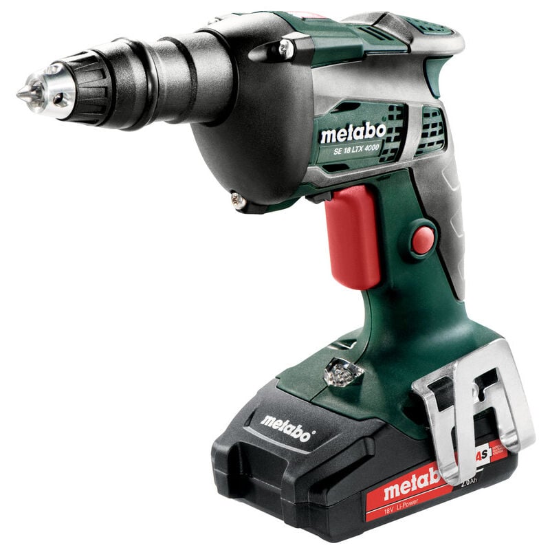 Metabo Visseuse à sec sans fil SE 18 LTX 4000 avec 2x 2,0 Ah + chargeur en coffret