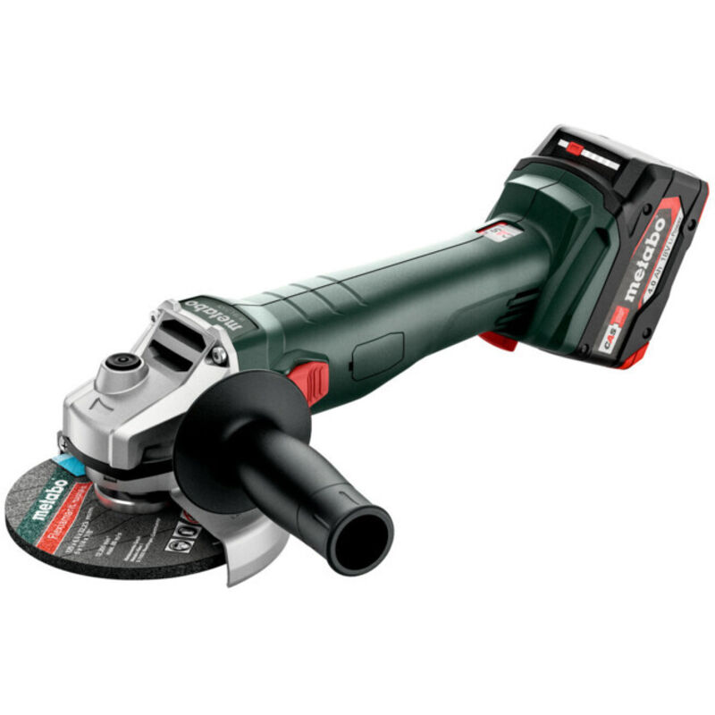 W 18 7-125 Meuleuse d'angle sans fil 18 v 125 mm + 2x batterie 4,0 Ah + chargeur + x ( 602371510 ) - Metabo
