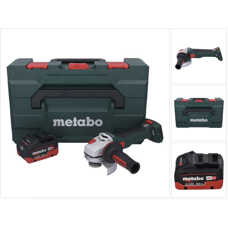 Image of Metabo - wb 18 lt bl 11-125 Smerigliatrice angolare a batteria 18 v 125 mm Brushless + 1x batteria 10,0 Ah + x - senza caricabatterie