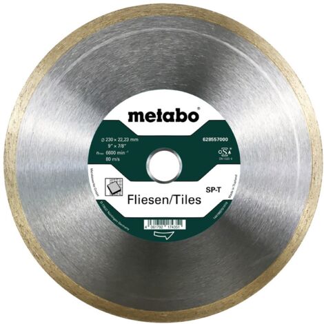 Metabo Zubehör - Diamant-Trennscheibe für Fliesen, 230x22,23 mm 628557000