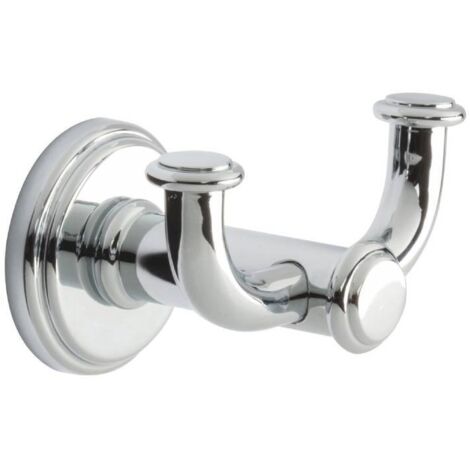 Metaform - Appendiabito doppio da parete Cromo in Ottone cromato Mod. Impero