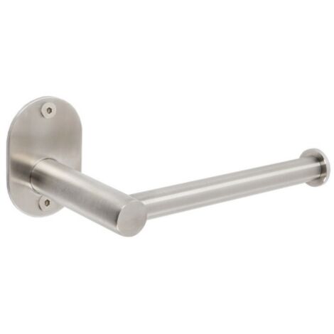 Metaform Blizz Porta rotolo aperto per carta igienica in acciaio inox AISI 304 spazzolato 15,6xh6,5x7,7 cm fissaggio con viti o colla accessori a parete per il bagno