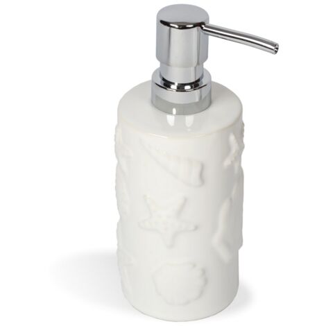 Metaform - Dispenser sapone da appoggio Bianco in Ceramica Mod. Amélie
