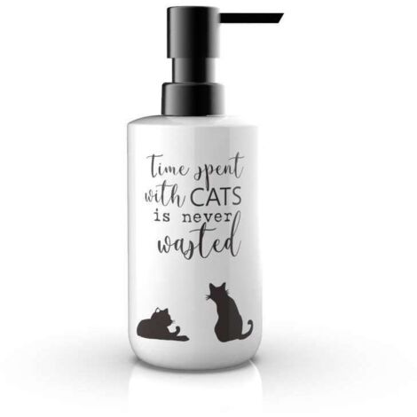 Metaform - Dispenser sapone da appoggio Bianco in Ceramica Mod. Cats