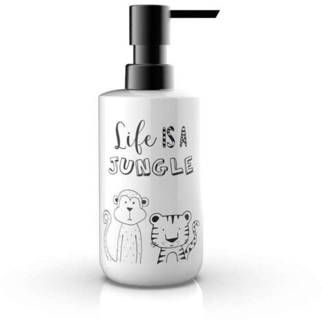 Metaform - Dispenser sapone da appoggio Bianco in Ceramica Mod. Jungle