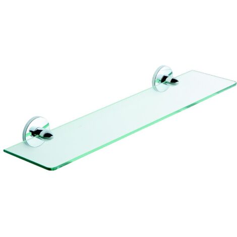 Metaform - Mensola 52cm da parete Cromo in Acciaio cromato e vetro Mod. One cromo