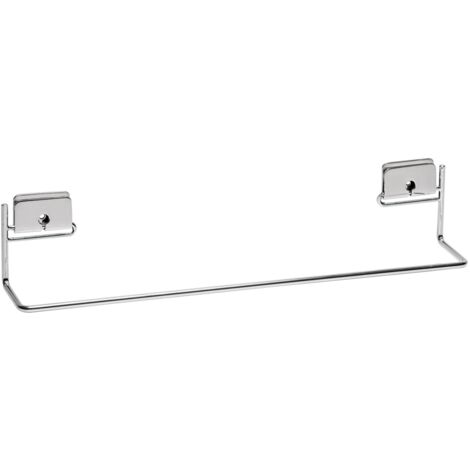 Metaform - Porta asciugamani 40 cm da parete Cromo in Acciaio cromato Mod. Grip
