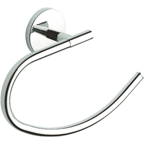 Metaform - Porta asciugamani ad anello da parete Cromo in Acciaio cromato Mod. One duo cromo