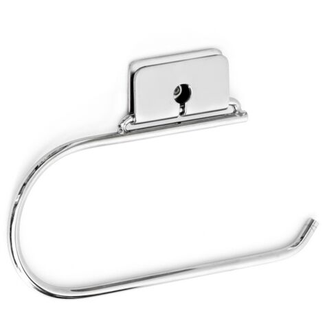 Metaform - Porta rotolo aperto da parete Cromo in Acciaio cromato Mod. Grip