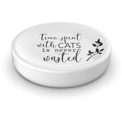 Metaform - Porta sapone da appoggio Bianco in Ceramica Mod. Cats