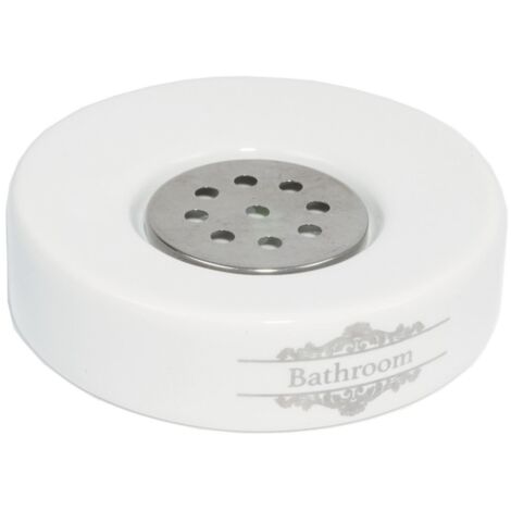 Metaform - Porta sapone da appoggio Bianco in Porcellana Mod. Vittoria